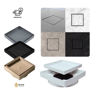 Ralo Oculto Invisível Sifonado Piso/porcelanato Inteligente 10x10 ou 15x15 Com Proteção Anti Inseto