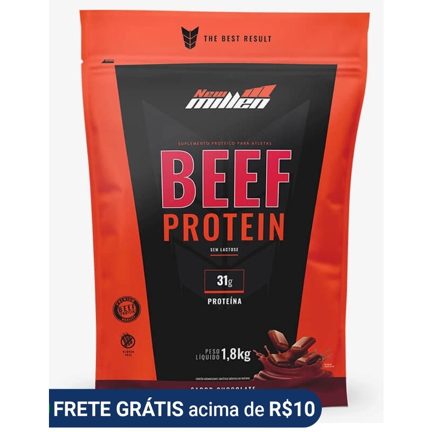 Beef Protein Isolate - Whey 100% Isolado Proteína da Carne - SABOR CHOCOLATE - New Millen 1,8kg