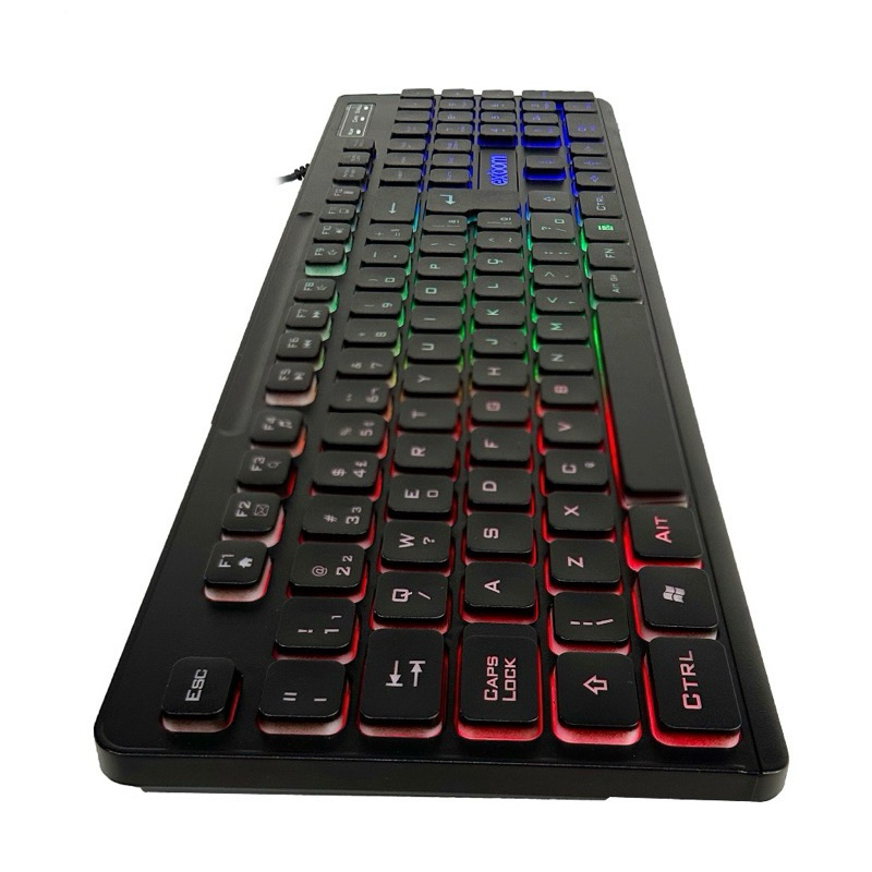 Teclado Gamer Slim Silencioso Led Rgb Abnt2 Usb - Compatível com Pc Vídeogame Xbox PS4 PS5