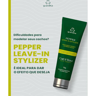 Finalizador para Cachos e Crespos Pepper Leave-in Stylizer Curl & Wave Grandha 150 g