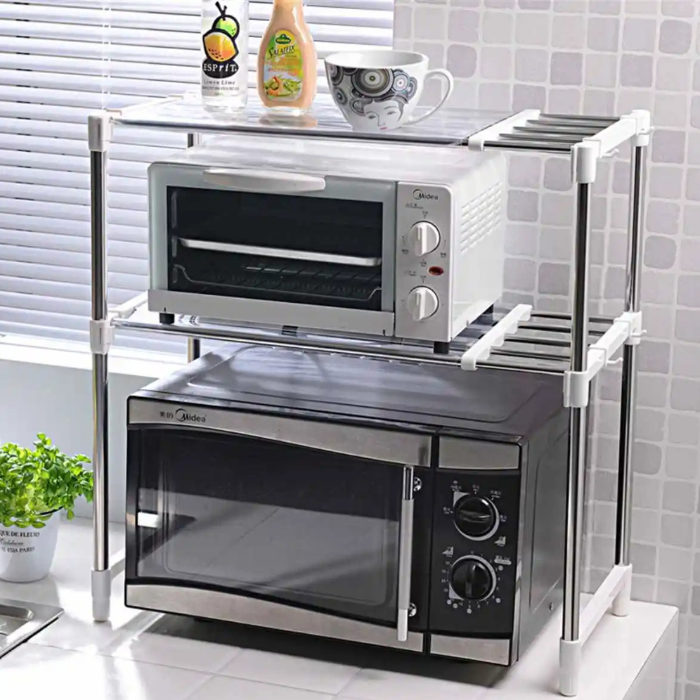 Prateleira Inox Expansivel Para Forno e Microondas 2 andares ...