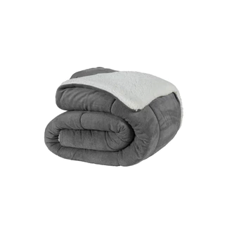 COBERDROM SOLTEIRO Dupla Face MANTA SOFT e SHERPA ( Pele de Carneiro Peludo ) ALASKA
