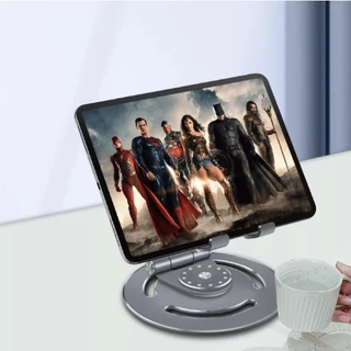 Suporte Alumínio Para Celular De Mesa Transmissão Ao Vivo , Escritório , Aulas online , E Mostras De TV . 360 ° Giratório , Dobrável , Portátil Multifuncional Computador tablet