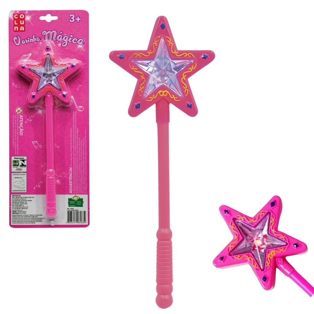 Varinha Mágica Princesa Fada Encantada Infantil C/ Luz E Som | Shopee ...