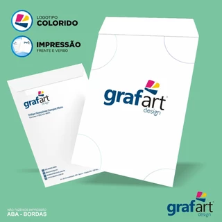 75 Envelopes A4 Personalizados com sua Logomarca para Folhas A4 90G