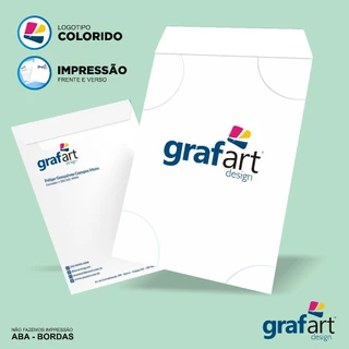 30 Envelopes A4 Personalizados com sua Logomarca para Folhas A4 90G