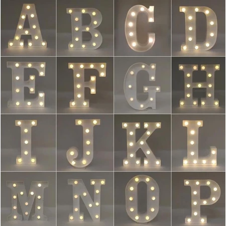 Letra Led Luminária 3D Decorativa Branco 16CM A Z