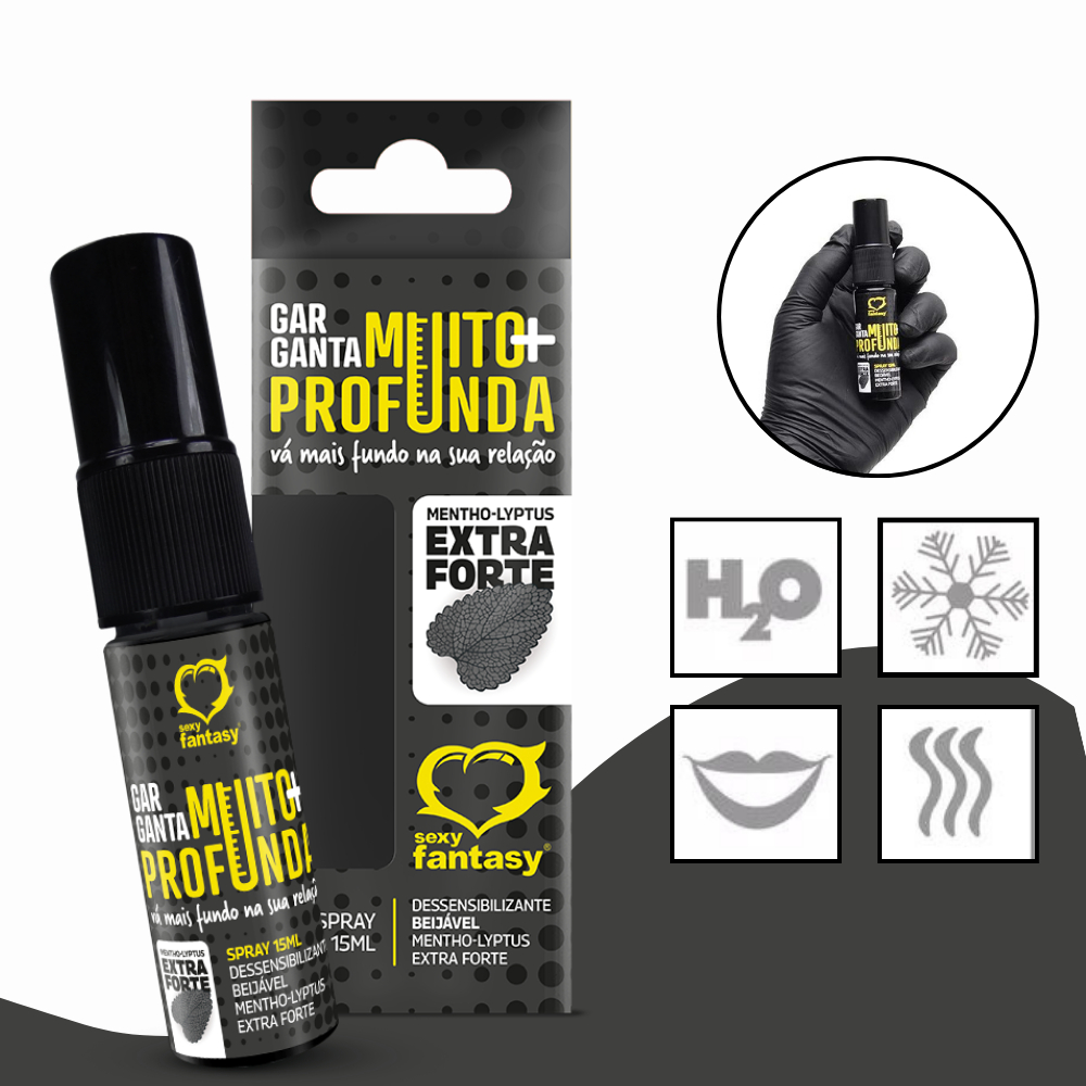 Garganta Muito Mais Profunda Dessensibilizante Em Spray Beijável Para Oral  Extra Forte 15ml - Sexy Fantasy | Sex Shop Adulto | Shopee Brasil