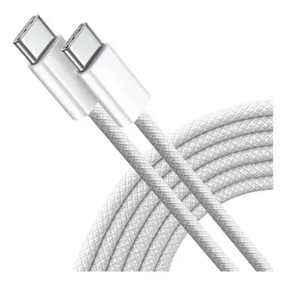 kit 2 cabo type-c para type-c 1M branca para iphone 15