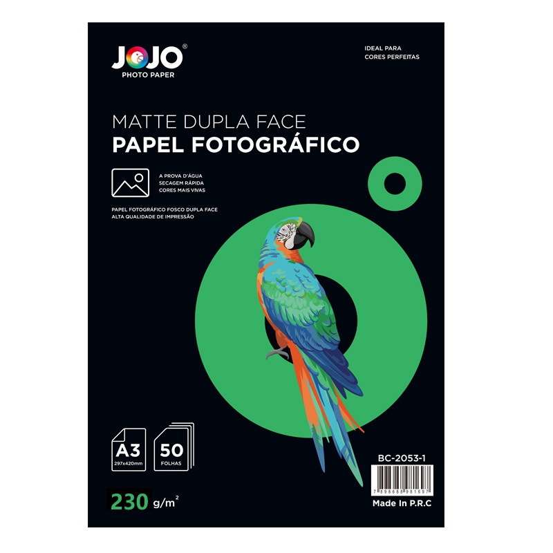 Papel Fotográfico Dupla face Foto 230g A3 Matte Fosco Resistente a Água ...