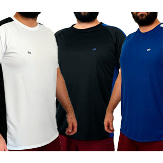 kit 3 Camisetas dry fit caminha corrida academia altamente respiravel