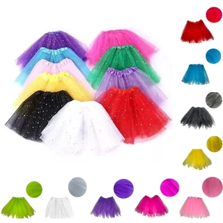 Saia De Tule Glitter Brilho Carnaval Halloween Adulto Infantil Diversas Cores Elastano