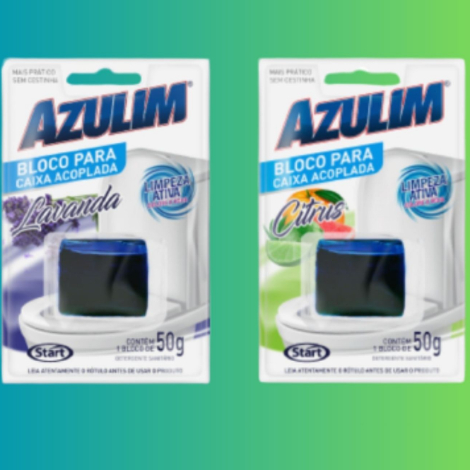 KIT-02 UNIDADES-BLOCO PARA CAIXA ACOPLADA AZULIM-Limpeza ativa. Mais ...