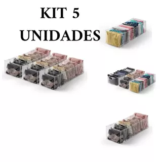 Organizador Gaveta Guarda Roupa Calcinha Cueca Para Mala GG 05 Unidades Barato