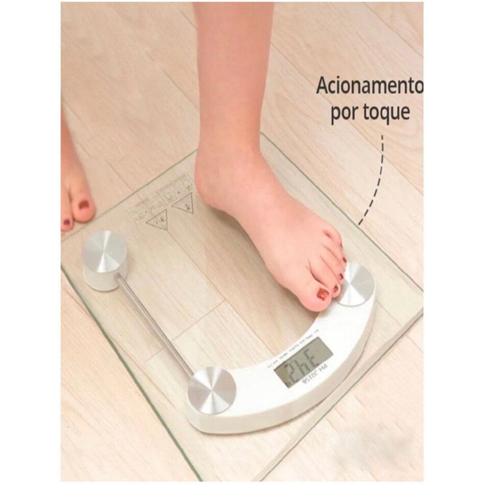 Balança Corporal Digital De Banheiro Fitness até 180 Kg Com Pilha ...