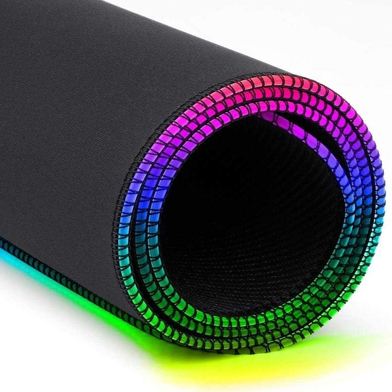 Mouse Pad Gamer Led Rgb Speed Borda Impermeável 25x35cm