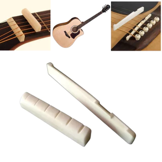 Rastilho e pestana nut 100% osso animal para violão aço folk 43 x 72 mm em Oferta na Shopee