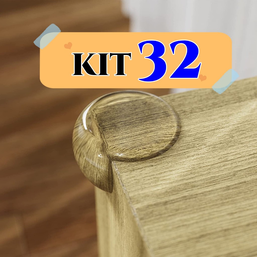 32 Protetor De Quina Silicone Mesa Segurança Para Crianças Proteção Anti-colisão Promoção