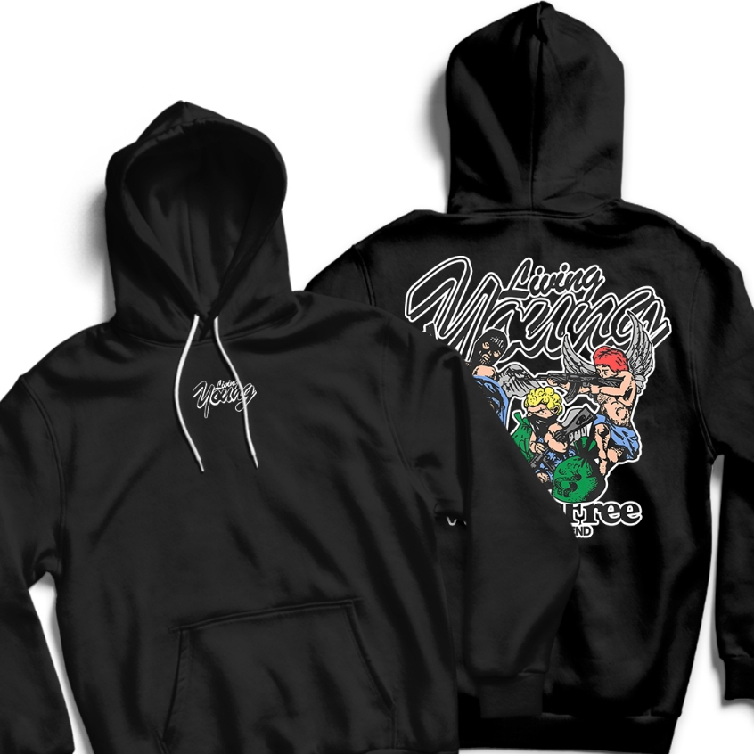 Moletom Canguru Living Young Wild & Free Youth Has No End Style StreetWear Hoodie Casaco Blusa