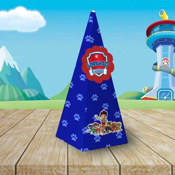 10 Caixinhas Pirâmides Cone Personalizados. faço qualquer tema.