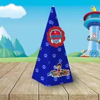10 Caixinhas Pirâmides Cone Personalizados. faço qualquer tema.