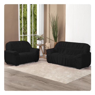 Kit Capa De Sofá Elasticada Em Malha Gel 3 E 2 Lugares King em Oferta na Shopee