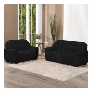 Kit Capa De Sofá Elasticada Em Malha Gel 3 E 2 Lugares King em Oferta na Shopee
