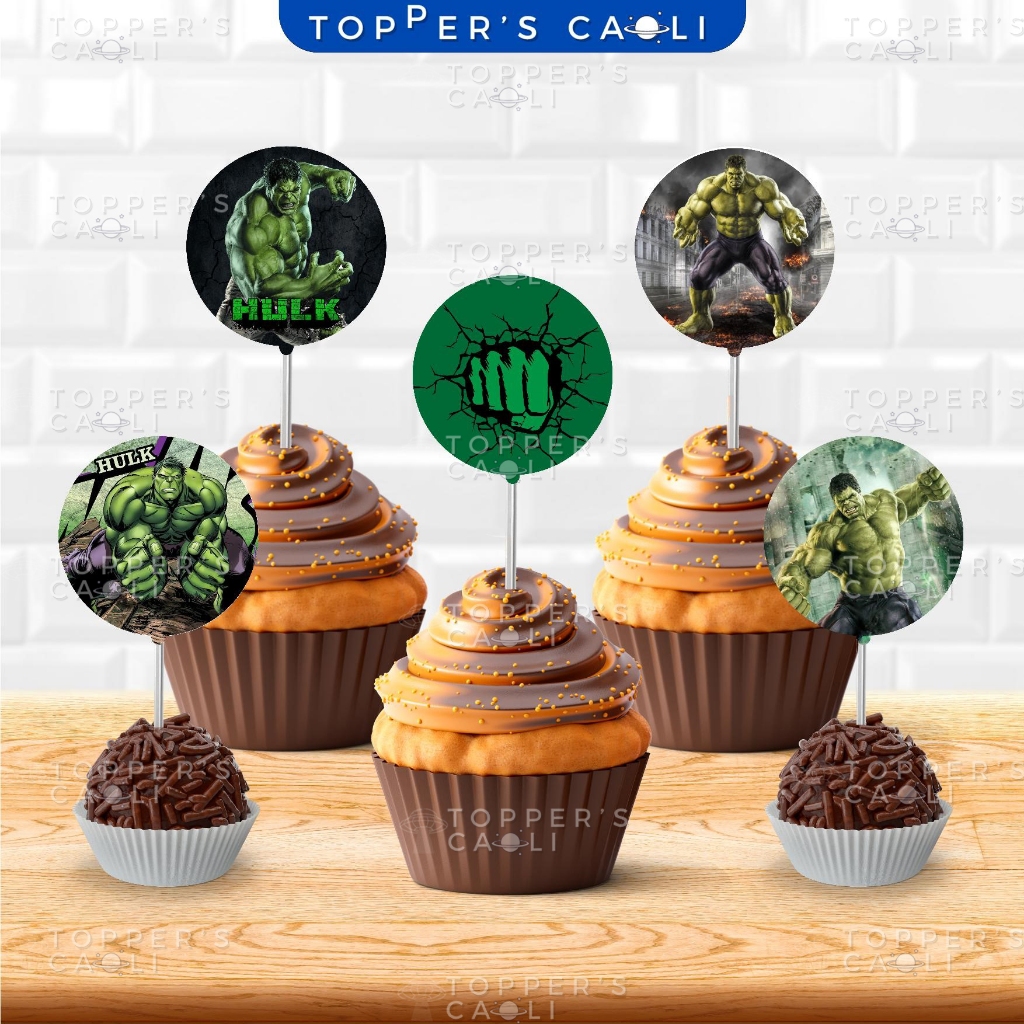 Tags para Docinhos Cupcake Hulk Vingadores (Mini Topper Brigadeiro ...