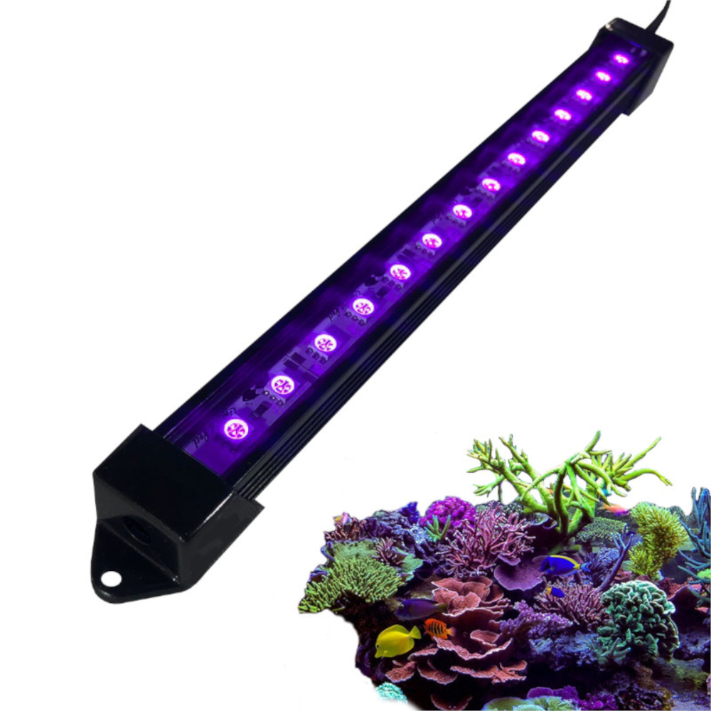 Luminaria 20cm Led Uv 395nm Reef Coral Grow Aquário Marinho