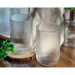 6 Copos Versalhes Vidro 420ML Água Refrigerante Mesa Cozinha Transparente Multiuso Vidro Resistente Luxuoso Sofisticação Decoração Louça Drinks Servir Restaurante Bares