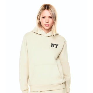 Moletom Blusa Básica Estampado NY Blusa Sem Capuz Moda Masculina Feminina Algodão
