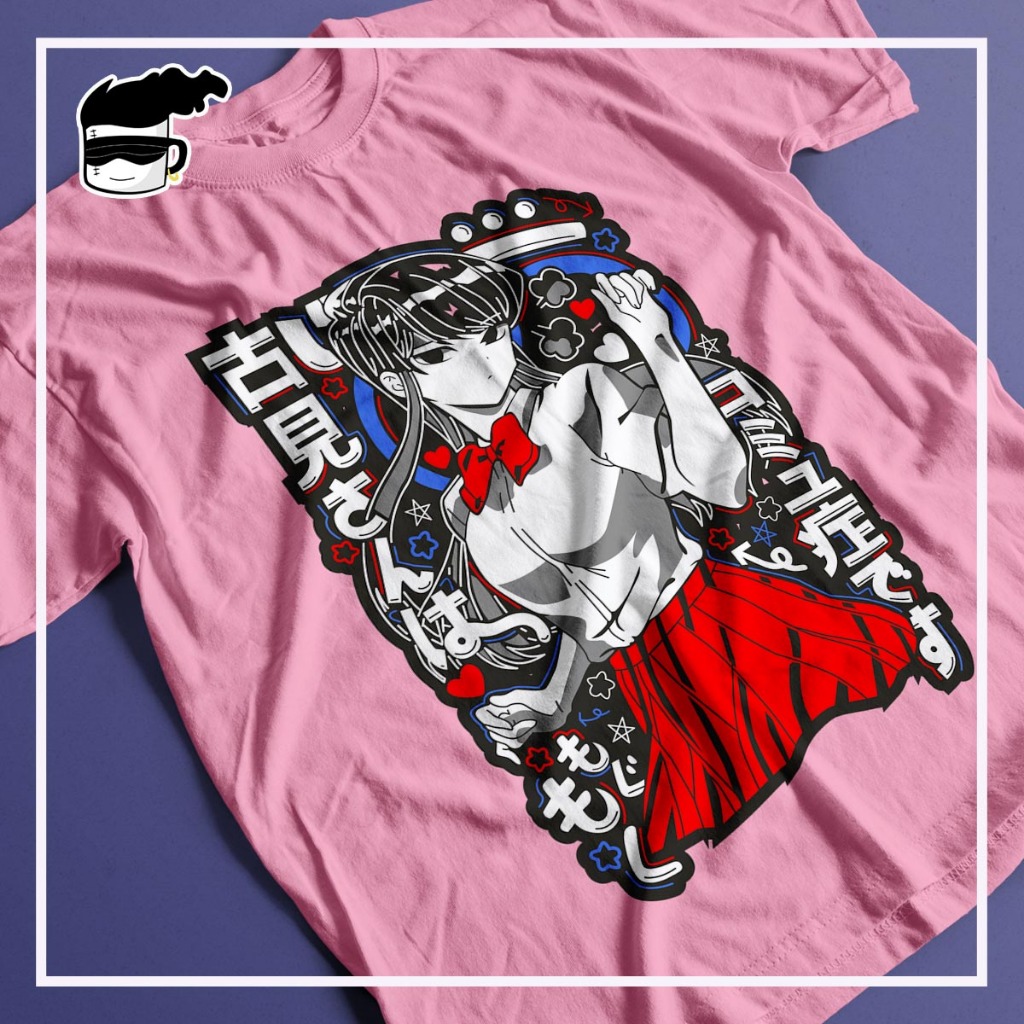 Camiseta Komi San Unissex Camisa Anime Komyushou desu Rosa