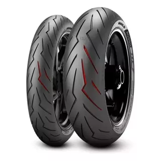 Par Pneu Cb 250 Twister 110/70r17 + 140/70r17 Diablo Rosso 3