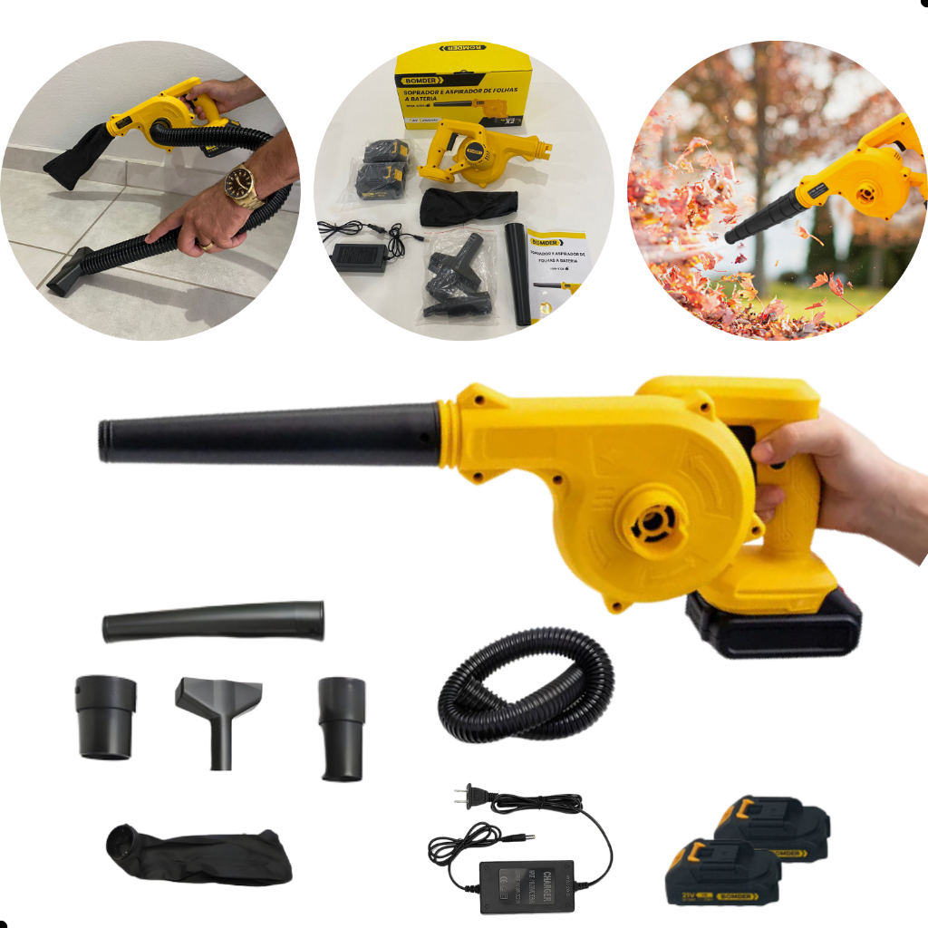 Soprador De Folhas Portátil 21v - Aspirador Elétrico 2200w | Shopee Brasil