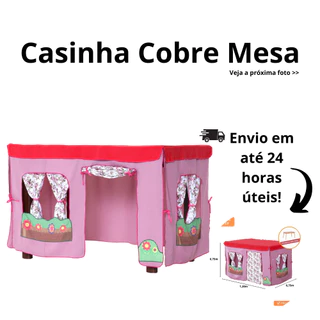Cabana Casinha Infantil Sem Armação Toalha de Mesa 4 Lugares