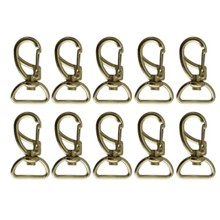 Mosquetão com Fecho de Gancho 20mm de Base Para Bolsas Chaveiros - 30 e 50 unidades
