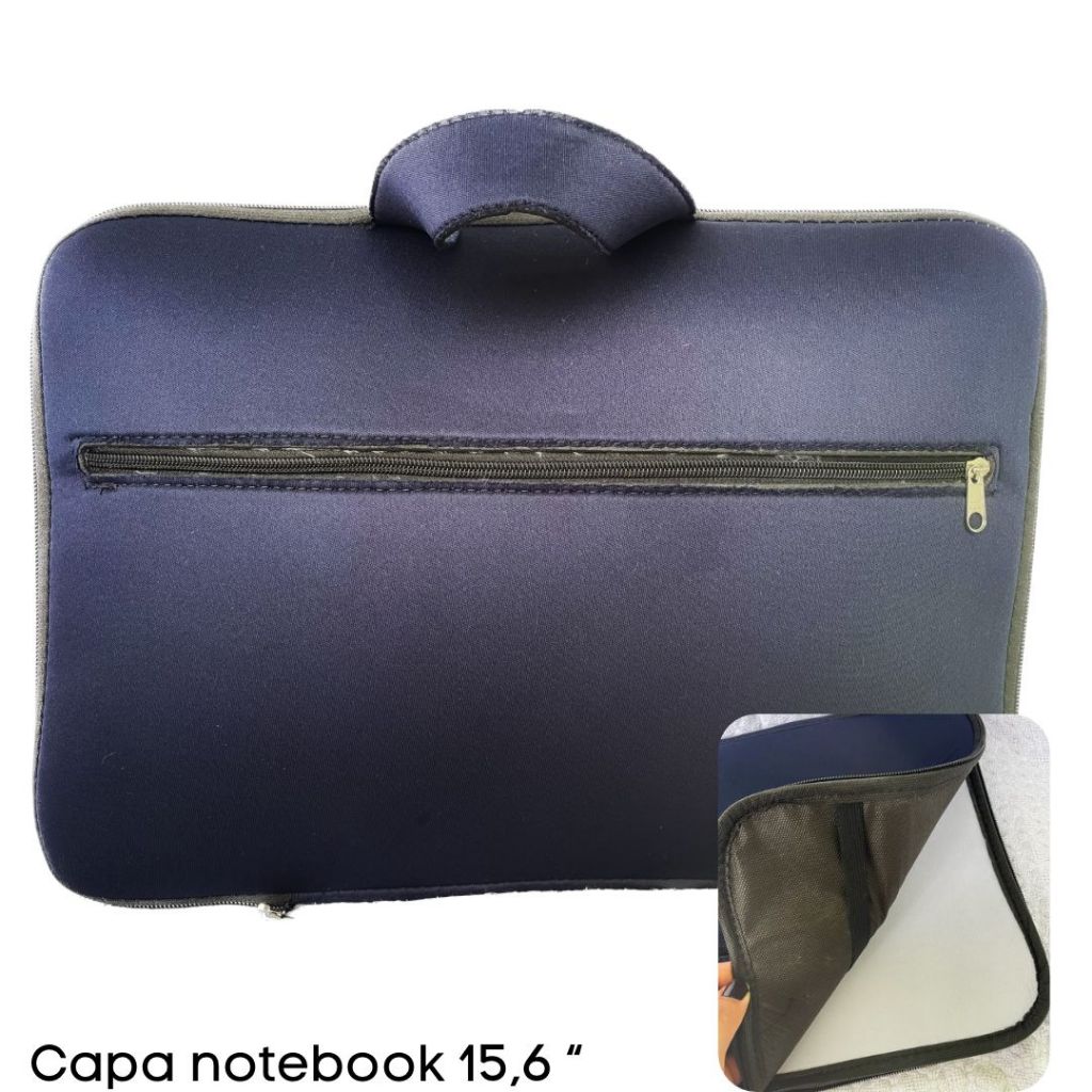 CAPA CASE PASTA DE NOTEBOOK 15,6 COM BOLSO E ALÇA | Shopee Brasil