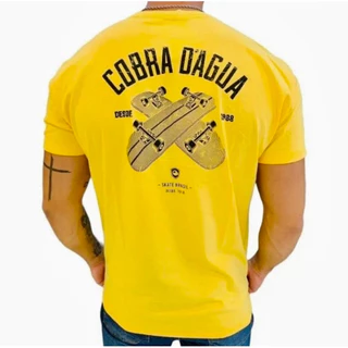 Kit 03 Camiseta Masculina COBRA D'ÁGUA 100 % Algodão ( Estampas Variadas)