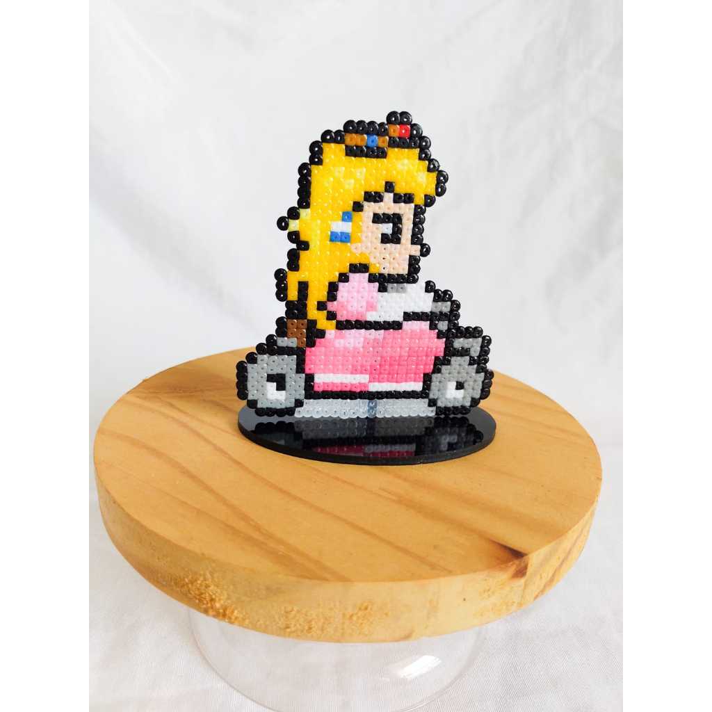 totem decorativo pixel art com base princesa peach mario kart | Shopee  Brasil