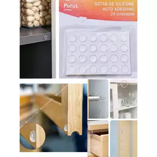 kit c/24 unidades Adesivo Protetor Anti Impacto Bater Maçaneta Porta silicone