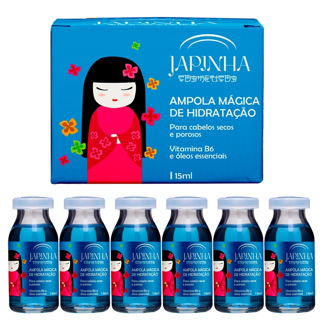 Ampola Mágica de Hidratação Luminosidade Crescimento Capilar + Vitamina B6 = CAIXA COM 6UN