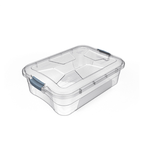 Caixa Organizadora Transparente 10 Litros Com Trava Uninjet