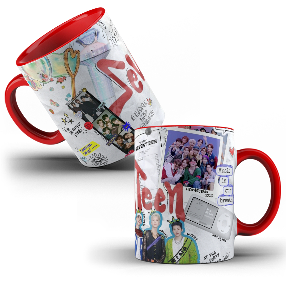 Caneca Personalizada Seventeen Grupo Kpop | Shopee Brasil