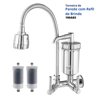 Torneira Gourmet Com Filtro De Parede Cromada Cozinha Luxo