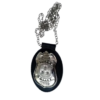 Distintivo Policial Acessório Para Fantasia Metal Police