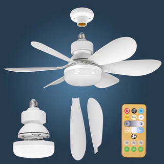Ventilador De Teto Com Controle Remoto Leve 3 Cores E27 60W 110V 220V Controle remoto ventilador de teto lâmpada vento alto