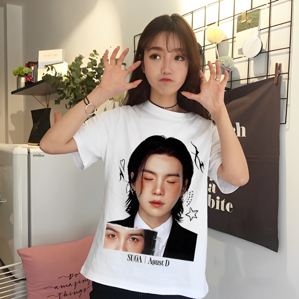 Camiseta Agust D Yoongi Suga Bts D Day Kpop ESTAMPA GRANDE Tamanho