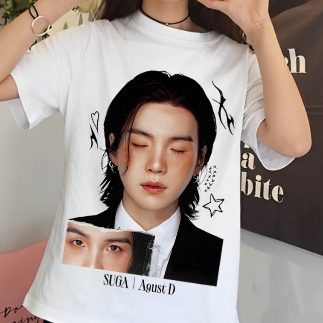 Camiseta Agust D Yoongi Suga Bts D Day Kpop ESTAMPA GRANDE Tamanho