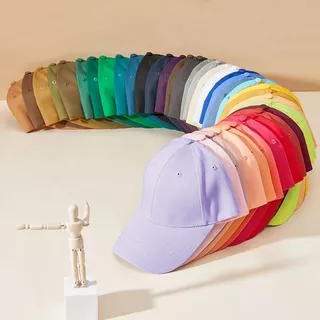 Boné clássico aba curva liso unissex ajustável