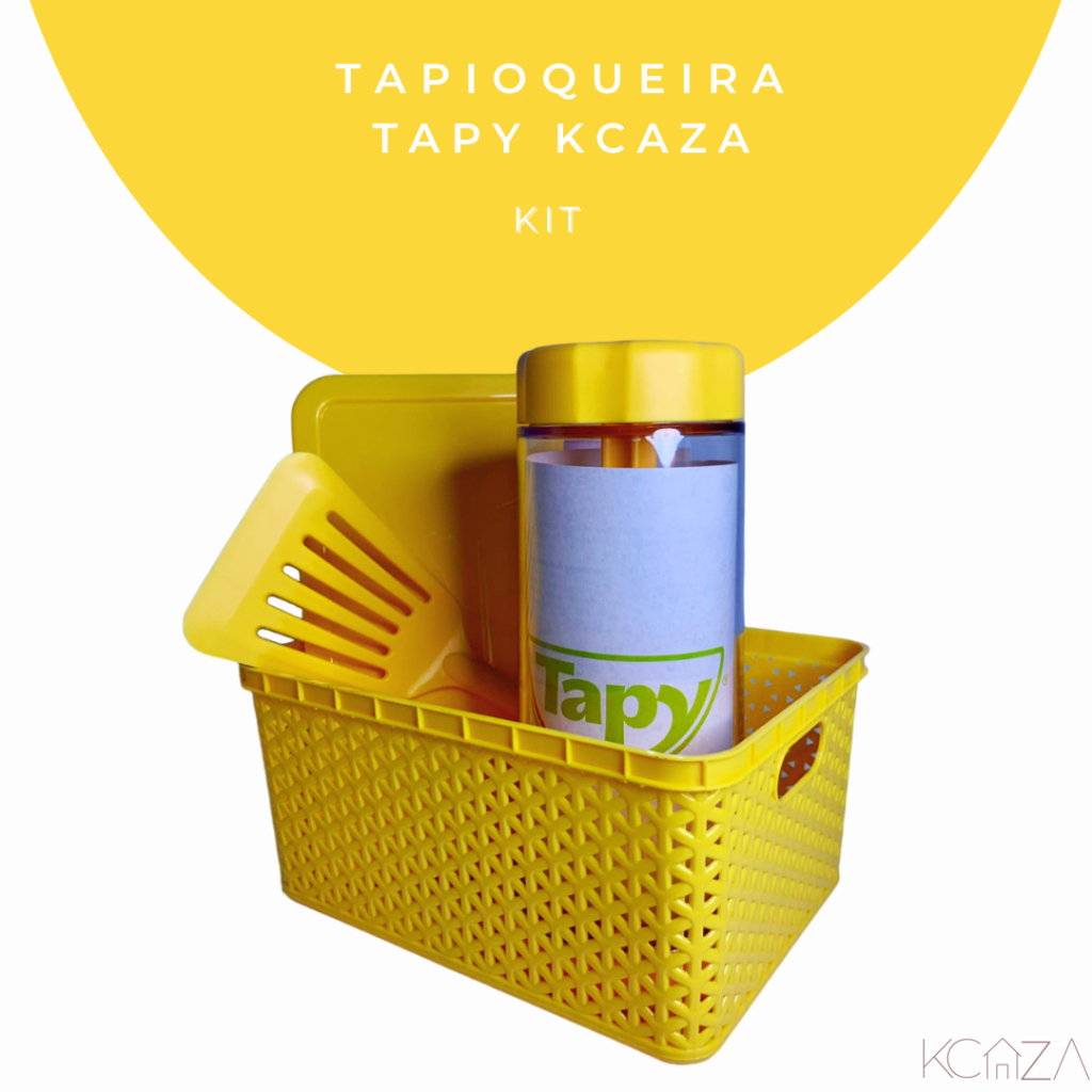 Kit Tapioqueira Tapy + Espátula + Caixa - Amarelo | Shopee Brasil
